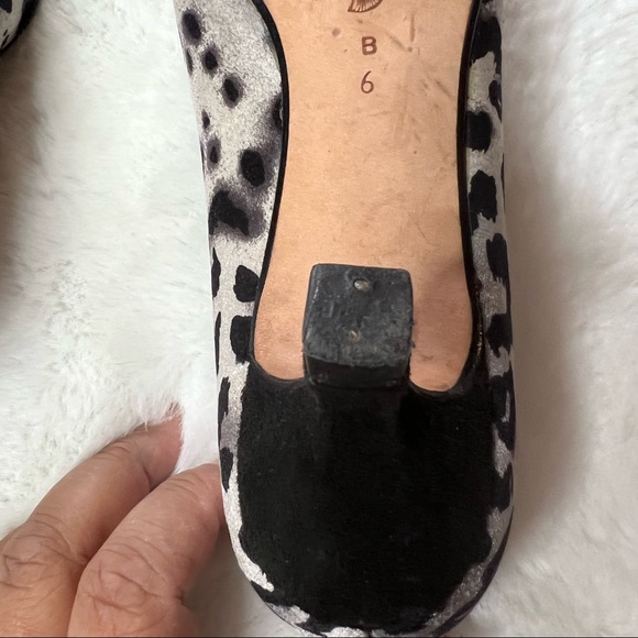 Vintage Claudio Merazzi 2 Tone Dalmatian Print Kitten Heel size 6 - Picture 9 of 12